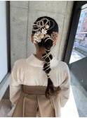 卒業式タイトポニー