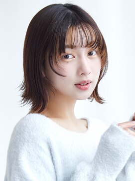 ラフィス ヘアー ピーチ 岡山店(La fith hair peach) 【La fith】外ハネボブ×インナーカラー×レイヤーカット