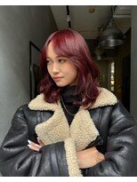 ジーナ(XENA)&nbsp;ワインレッドカラー×小顔見に魅せるヘア×渋谷