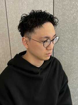 ニアウ 太田店(Niau) メンズショートベリーショツイストスパイラルパーマ群馬太田眉毛