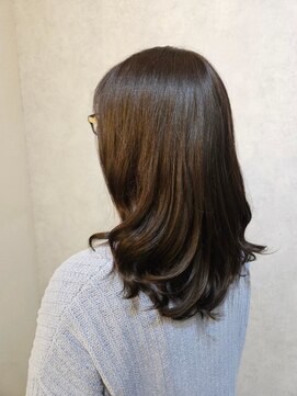 ウィスプ 赤羽店(wisp) うる艶煌めくブラウンミディ 髪質改善#1