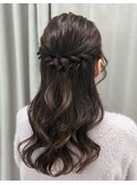 ふわふわハーフアップ