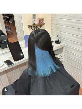 アボックス(abox) ペールブルー/水色/ブルー/インナーカラー/髪質改善/学割/U24