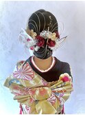 成人式におすすめ！艶めくシニヨン×水引＆金箔ヘア