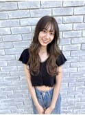 小顔効果◎韓国風フェミニンロング