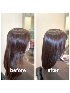 アウラ(aura) カット＋ハーバルカラー＋艶髪トリートメント