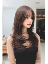 ケシキ 表参道 原宿(kesiki.)&nbsp;ミディアムレイヤー/顔周りレイヤー/ハッシュカット/韓国へア