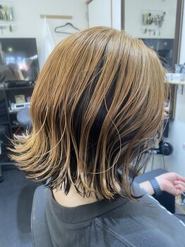 オニキス(onyx)の写真/《鴨島》徳島でデザインカラーするならonyxへ！ブリーチカラーやブリーチなしカラーもお任せ。