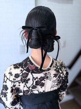 タグマル 卒業式袴着付けヘアセットツインアレンジ☆