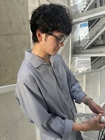 バイ ユア オウン フラワーズ コロン カバ 松本駅前(buy your own flowers : kava)&nbsp;メンズパーマシャドウパーマ×韓国風マッシュ束感ウルフ