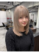 オルズ 渋谷(ALLZ)&nbsp;顔周りレイヤーミルクティカラー【渋谷ケアブリーチケアカラー】