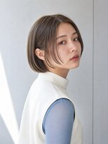 モト 船橋(moto)&nbsp;韓国ミニボブ顔周りカット上品艶髪透明感オリーブベージュ船橋