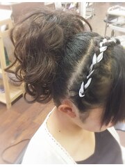 リボンヘアーセット