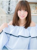 愛され♪斜めバングｘワンカールセミディa