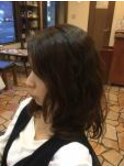 セミロング無造作パーマ