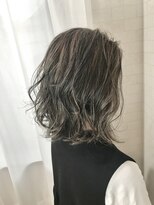 アルマヘア(Alma hair) ロブ３Dカラー★ダークグレージュハイライト【Alma hair】