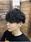 MEN’S HAIRハイライトマッシュパーマ〈理容室〉東浦和メンズ