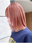 ピンクボブミディ_大人ガーリーチョコレートプリカール_ba442122
