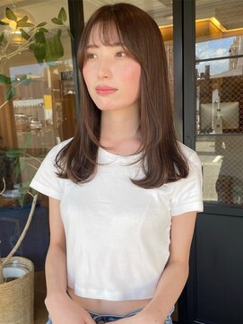 ヘア プロデュース キュオン(hair produce CUEON.) フェイスレイヤー×くすみベージュ