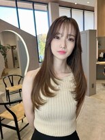 アースコアフュールボーテ 新潟中野山店 (EARTH coiffure beaute) ベージュブラウンレイヤー_顔周りレイヤー_グレージュカラー