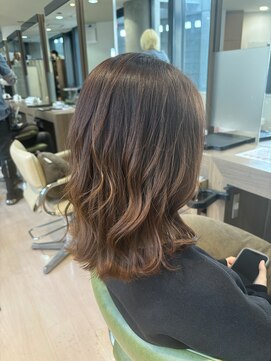 ヘアサロン アウラ(hair salon aura) オレンジブラウン暖色カラー透明感カラー
