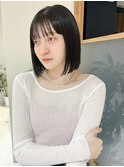 "久保田"ぷつっとカット地毛風縮毛矯正ストレートワイドバング