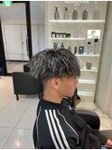 ツイストスパイラルパーマ　ツイストパーマ　ホワイトメッシュ