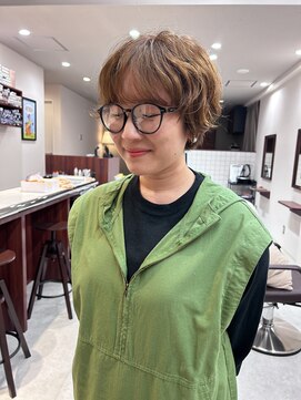 ルックアット(Look at) 【Look at】ショートパーマ似合わせカット大人ガーリー着物ヘア