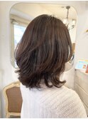 ふんわりボリュームのレイヤーボブ梅ヶ丘美容室