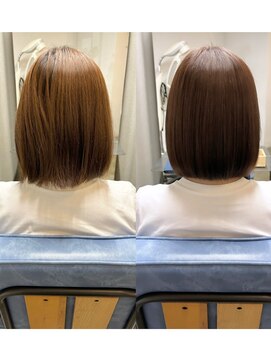 シーバイサイン(sea by Sign) 【ビフォーアフター】酸熱トリートメント/ブラウンカラー