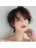 大人ナチュラルレイヤーショートボブ