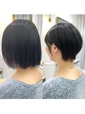 ショートボブ髪型30代40代50代前髪あり前髪なし面長丸顔【倉田】