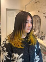 ヘアデザイン アクスト 西宮北口本店(HAIR DESIGN axt) ☆顔まわりレイヤーと個性派エンドカラー