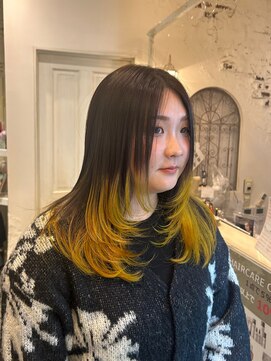 ヘアデザイン アクスト 西宮北口本店(HAIR DESIGN axt) ☆顔まわりレイヤーと個性派エンドカラー