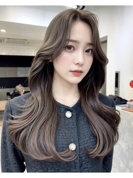 ロシェ 横浜店(loche) 韓国風小顔ロング×ダークアッシュ×横浜