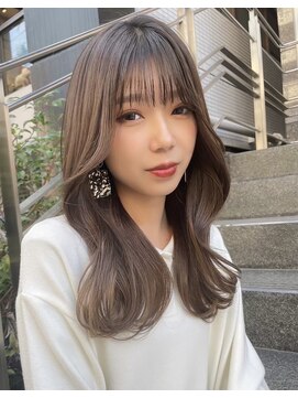 レーヴバイロンド 仙台(Reve by Lond) 韓国髪質改善レイヤーカットホワイトブロンドワイドバング美髪