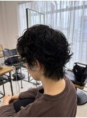 20代30代40代50代◎朝楽5分セットでのマッシュウルフパーマヘア