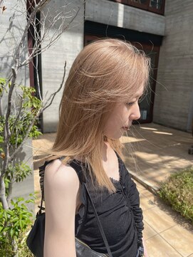 ソルトウォーター(SALT WATER) シフォンベージュ/ブリーチあり/恵比寿/代官山