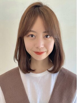 ステアケース 武蔵小杉店(stair:case) ショコラブラウン大人かわいい内巻きミディアム20代30代40代