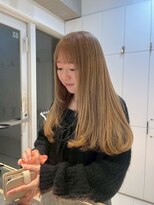 ガリカ 横浜(Gallica) ミルクティーベージュ×ハイトーンロング