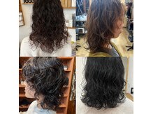 パーマスタイル。しっかり髪を保護しながら優しくかけます