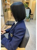 切りっぱなしボブ