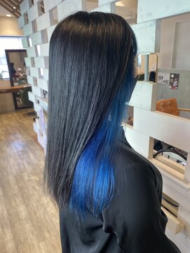 チルアウト 塚口本町店(chill out) 艶髪×インナーブルー[20代/30代/40代/50代/60代]