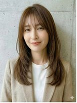 ハクア(HAKUA)&nbsp;【小顔見せ】顔周りレイヤー×韓国風セミロング