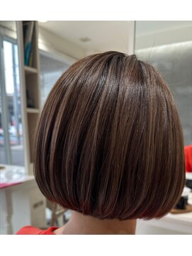 ビレアカスガイ 春日井店(BELEA) 大人ボブ/ハイライト/透明感