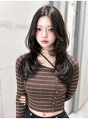 顔周りレイヤーカット/ハッシュカット/韓国ヘア/髪質改善/天神