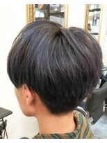 爽やかツーブロック刈り上げ束感アップバング