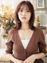 カバーヘア イヴ 戸頭店(COVER HAIR EVE)&nbsp;ベージュピンク小顔くびれミディアムレイヤーa戸頭20代30代40代