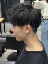 フイ 代々木(Hui)&nbsp;メンズ/アップバング/ツーブロックマッシュ/束感ショート波巻き