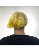 プランクスター(prankster)&nbsp;[prankster]イエロー×金髪 2色使いのアシンメトリー